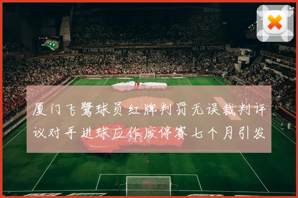 厦门飞鹭球员红牌判罚无误裁判评议对手进球应作废停赛七个月引发热议